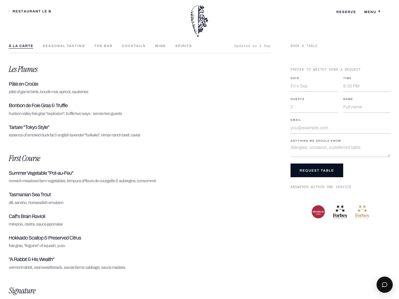 Le B — application
