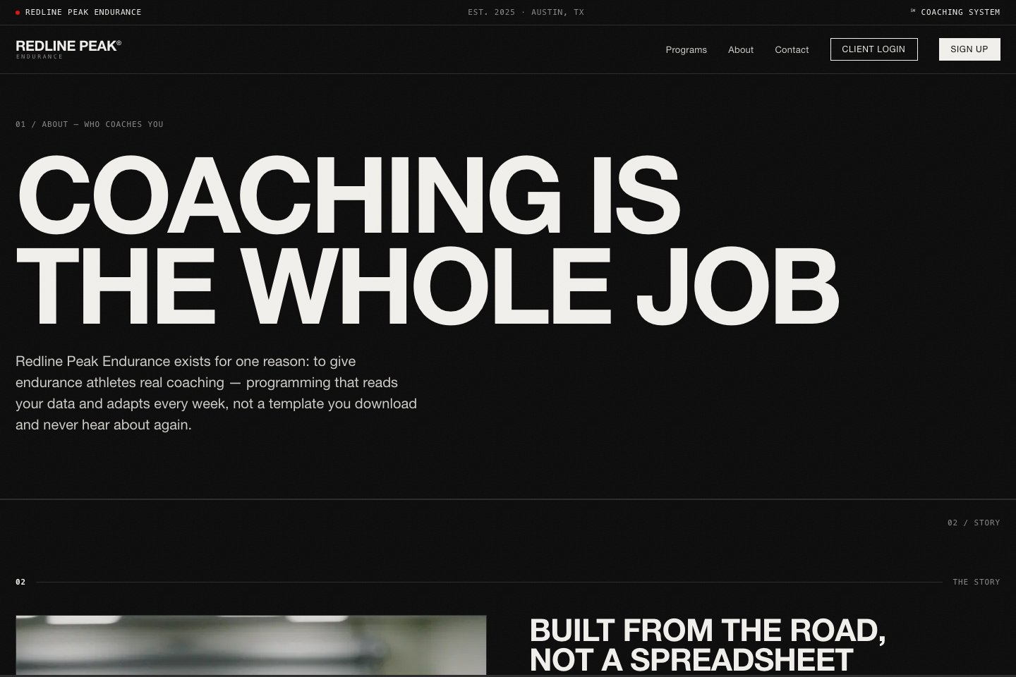 Redline Peak Endurance — application
